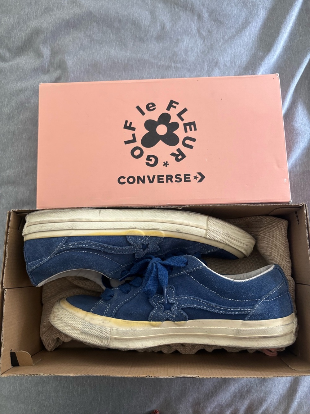 Men’s Converse Golf le Fleur Blue Suede Low-Top Sneakers
men’s-7
women’s-9